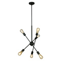 Eglo 6 Lights Open Bulb Pendant W/ Black Finish 203946A